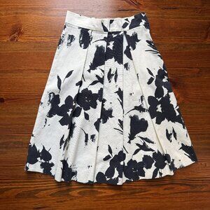 Zara Skirt - Cream and White Print